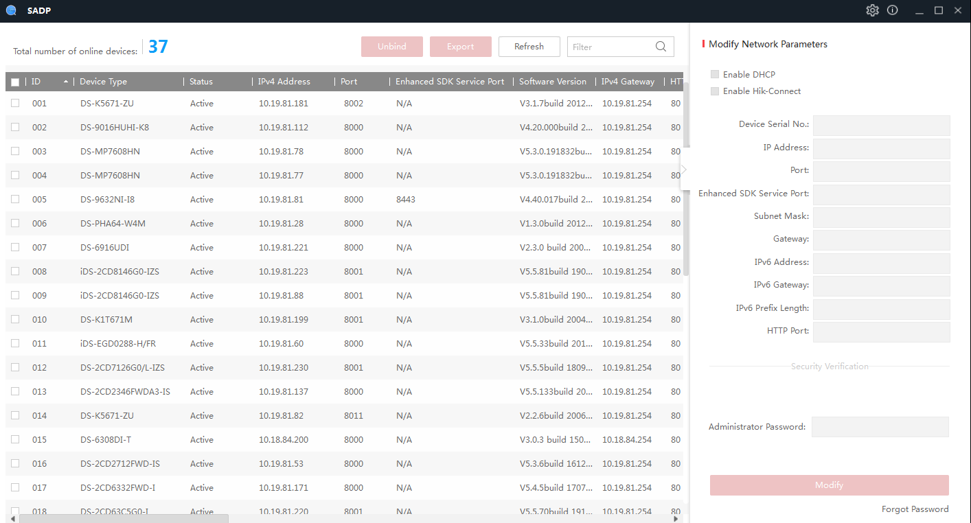 SADP Tool та Batch Configuration — утиліти для інсталяторів