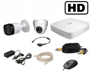 Комплект HD видеонаблюдения Dahua KIT-CV2HD-1B/1D
