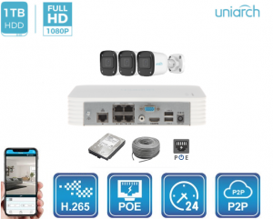 Комплект IP видеонаблюдения UniArch KIT-1043LS