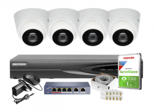 NK4E0-4D Комплект для відеонагляду Hikvision на 4 IP камери