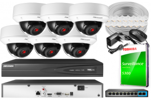 NK6E0-4T Комплект для відеонагляду Hikvision на 6 IP камери