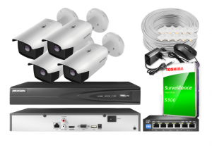 NK4E0-6T Комплект для відеонагляду Hikvision на 4 IP камери