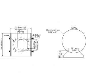 DS-1275ZJ-S-SUS Кронштейн для установки на стовп Hikvision