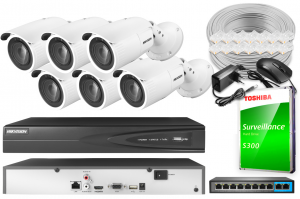 NK6E0-5T Комплект для відеонагляду Hikvision на 6 IP камери