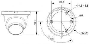 DH-IPC-HDW3241TMP-AS 2Мп IP відеокамера Dahua з алгоритмами AI