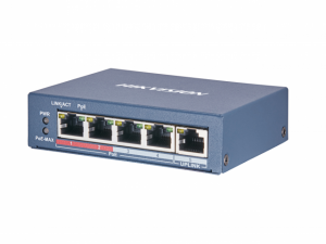 DS-3E0105P-E(B) 4-портовый неуправляемый POE коммутатор Hikvision