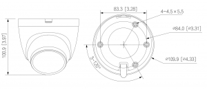 DH-IPC-HDW2449T-S-IL (2.8мм) 4 МП WizSense з подвійним підсвічуванням та мікрофоном