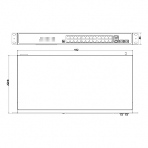 DS-3E0528HP-E 24-портовый неуправляемый Hi-PoE коммутатор Hikvision