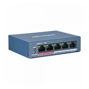 DS-3E0105P-E(B) 4-портовый неуправляемый POE коммутатор Hikvision