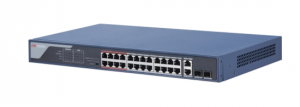 DS-3E0326P-E(B) 24-портовый неуправляемый POE коммутатор Hikvision