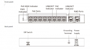 DS-3E0310HP-E 8-портовый неуправляемый POE коммутатор Hikvision