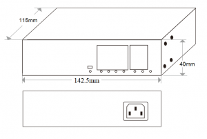 ONV H1064PL PoE комутатор 4 порти 65 Вт