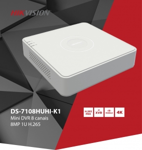 DS-7108HUHI-K1(S) 8-канальный Mini 1U DVR видеорегистратор Hikvision