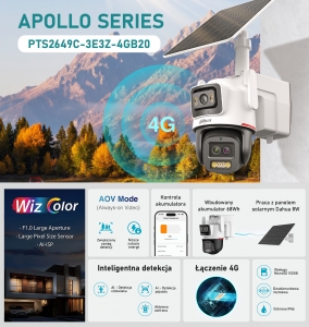 DH-IPC-PTS2649C-3E3Z-4GB20 4G камера APOLLO Dahua на акумуляторі з сонячною панеллю