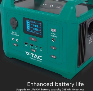 V-TAC VT-303N 300Вт LiFePO4 Портативне джерело живлення