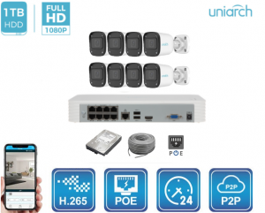 Комплект IP видеонаблюдения UniArch KIT-1048LS