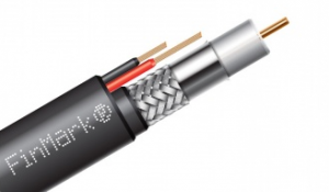 Коаксиальный кабель FinMark F690BVcu-2x0.75 Power PVC (305м) с питающими жилами.